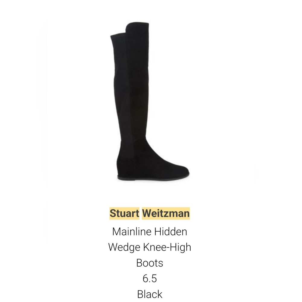 Stuart Weitzman mainline hidden wedge knee high boots